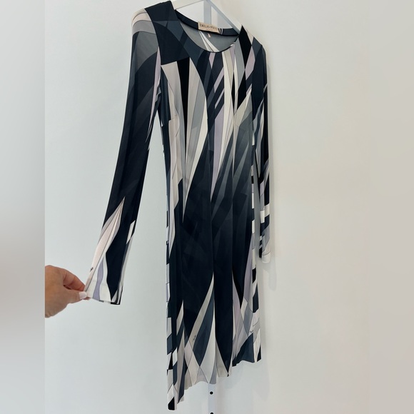 EMILIO PUCCI BLACK MULTI DRESS MODEL 46RL22 SIZE IT 42 / US 8 - Picture 4 of 17
